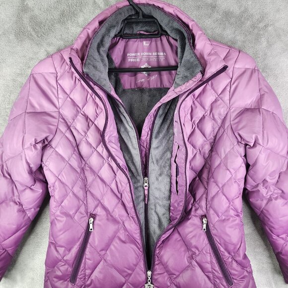Womens Purple Ombre Free Country Quilted Down Jacket Full Zip Long Sleeve L - Picture 8 of 11